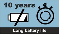 Bis zu 10 Jahre Batterielebensdauer
