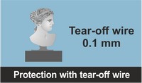 Protection with tear-off wire 0.1 mm